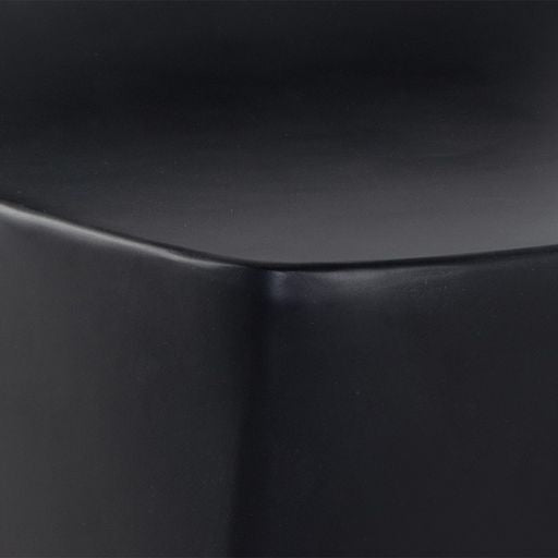 Sunpan Ledger Stool in Ash Grey Wood Look / Black / White