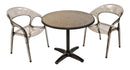 Florida Seating Polypropylene Shell With Aluminum Legs Side Chair - GOSSIP - Smoke Gray/White