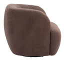 Zuo Modern Govan Swivel Chair in Ivory/Brown