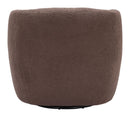 Zuo Modern Govan Swivel Chair in Ivory/Brown