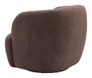 Zuo Modern Govan Swivel Chair in Ivory/Brown