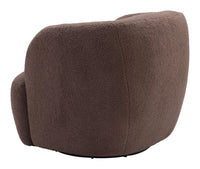 Zuo Modern Govan Swivel Chair in Ivory/Brown