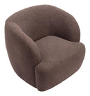 Zuo Modern Govan Swivel Chair in Ivory/Brown