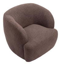 Zuo Modern Govan Swivel Chair in Ivory/Brown