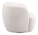 Zuo Modern Govan Swivel Chair in Ivory/Brown