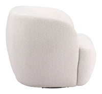 Zuo Modern Govan Swivel Chair in Ivory/Brown