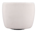 Zuo Modern Govan Swivel Chair in Ivory/Brown