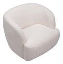 Zuo Modern Govan Swivel Chair in Ivory/Brown