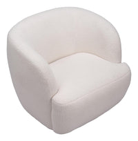 Zuo Modern Govan Swivel Chair in Ivory/Brown