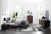 Greenington Park Avenue Queen Platform Bed with Fabric - Ruby