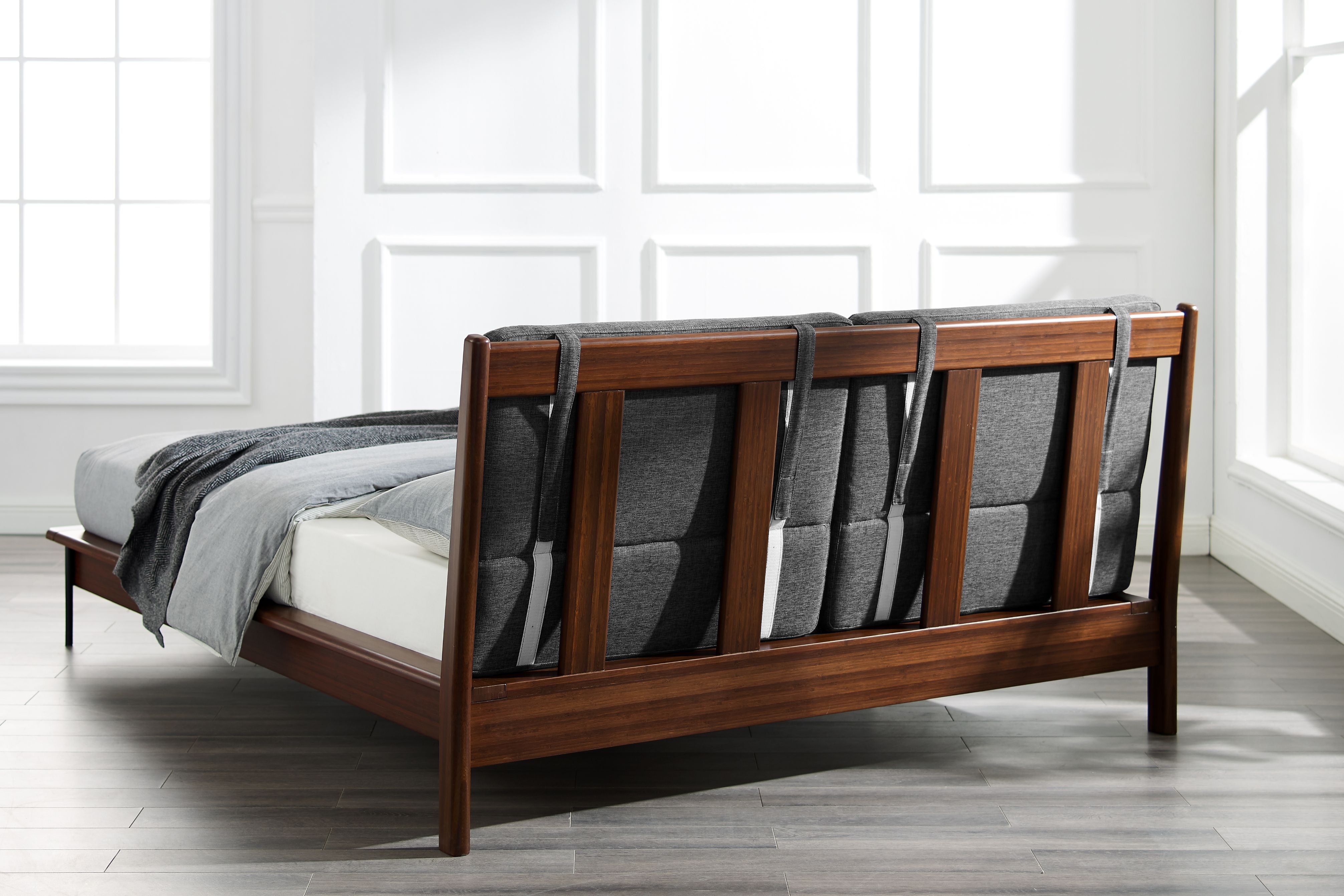 Greenington Park Avenue Queen Platform Bed with Fabric - Ruby