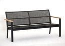 Royal Teak Naples Sofa Charcoal Aluminum and Rope
