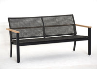 Royal Teak Naples Sofa Charcoal Aluminum and Rope