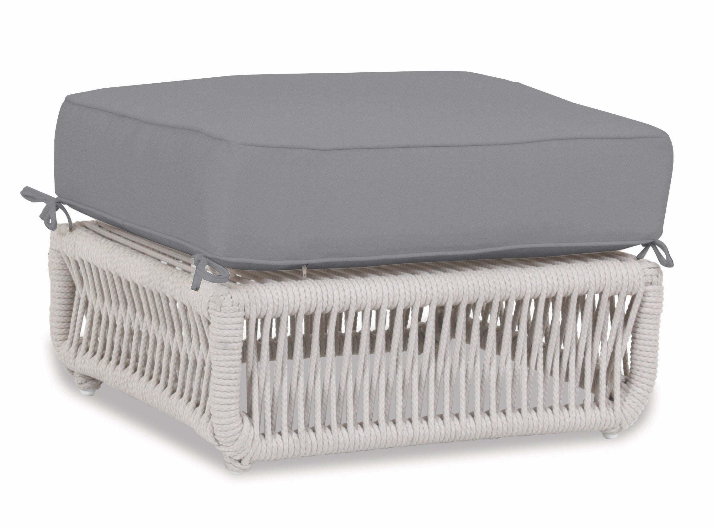 Sunset West Dana Rope Ottoman with Cushion