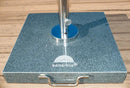 Bambrella 155 lbs Grey Granite & Stainless Steel Umbrella Base