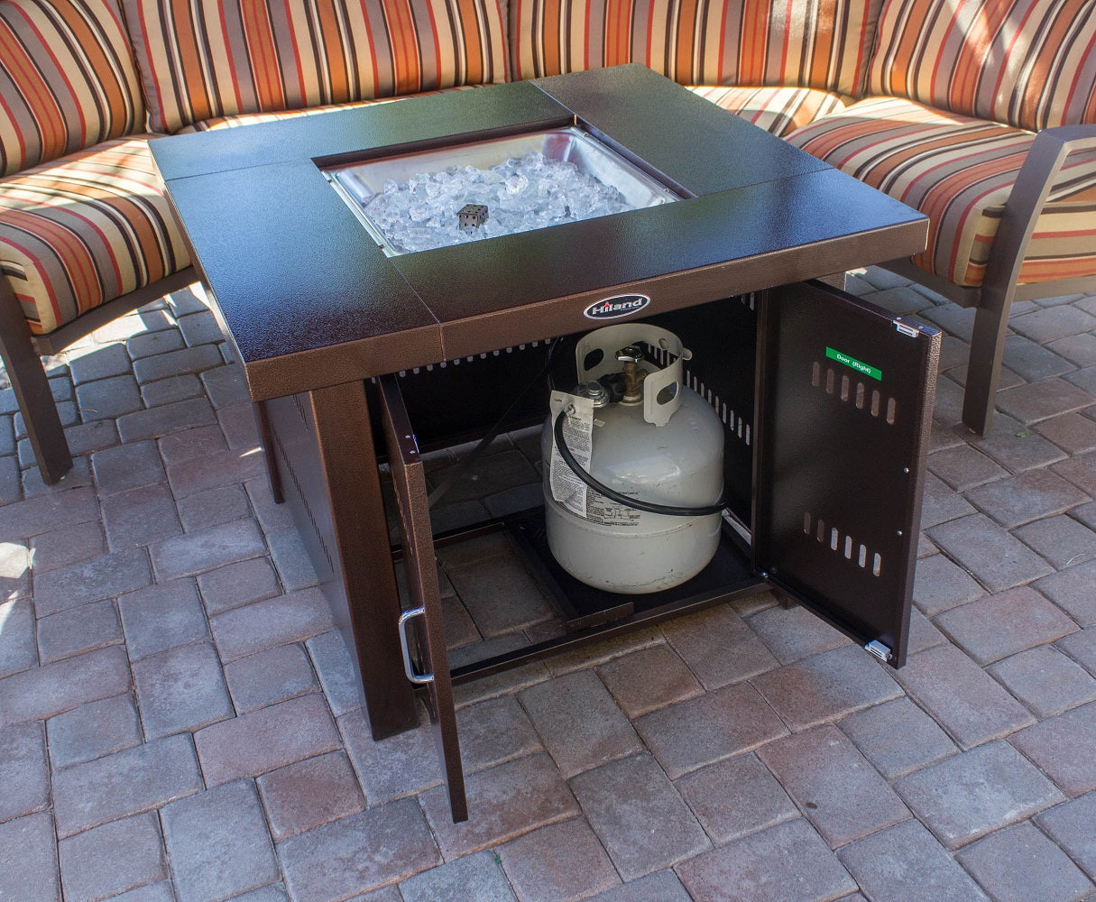 AZ Patio Heaters Outdoor Fire Pit in Hammered Bronze & Hammered Bronze /Stainless Steel