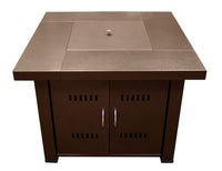 AZ Patio Heaters Outdoor Fire Pit in Hammered Bronze & Hammered Bronze /Stainless Steel