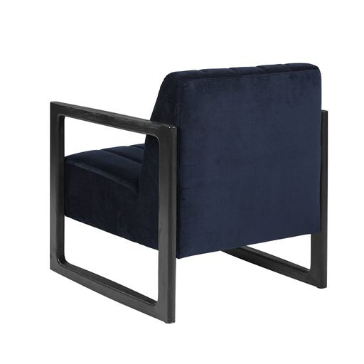 Sunpan Joaquin Lounge Chair Bravo Metal / Metropolis Blue