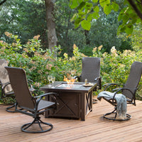AZ Patio Heaters Outdoor Fire Pit in Hammered Bronze / Bronze/Stainless Steel