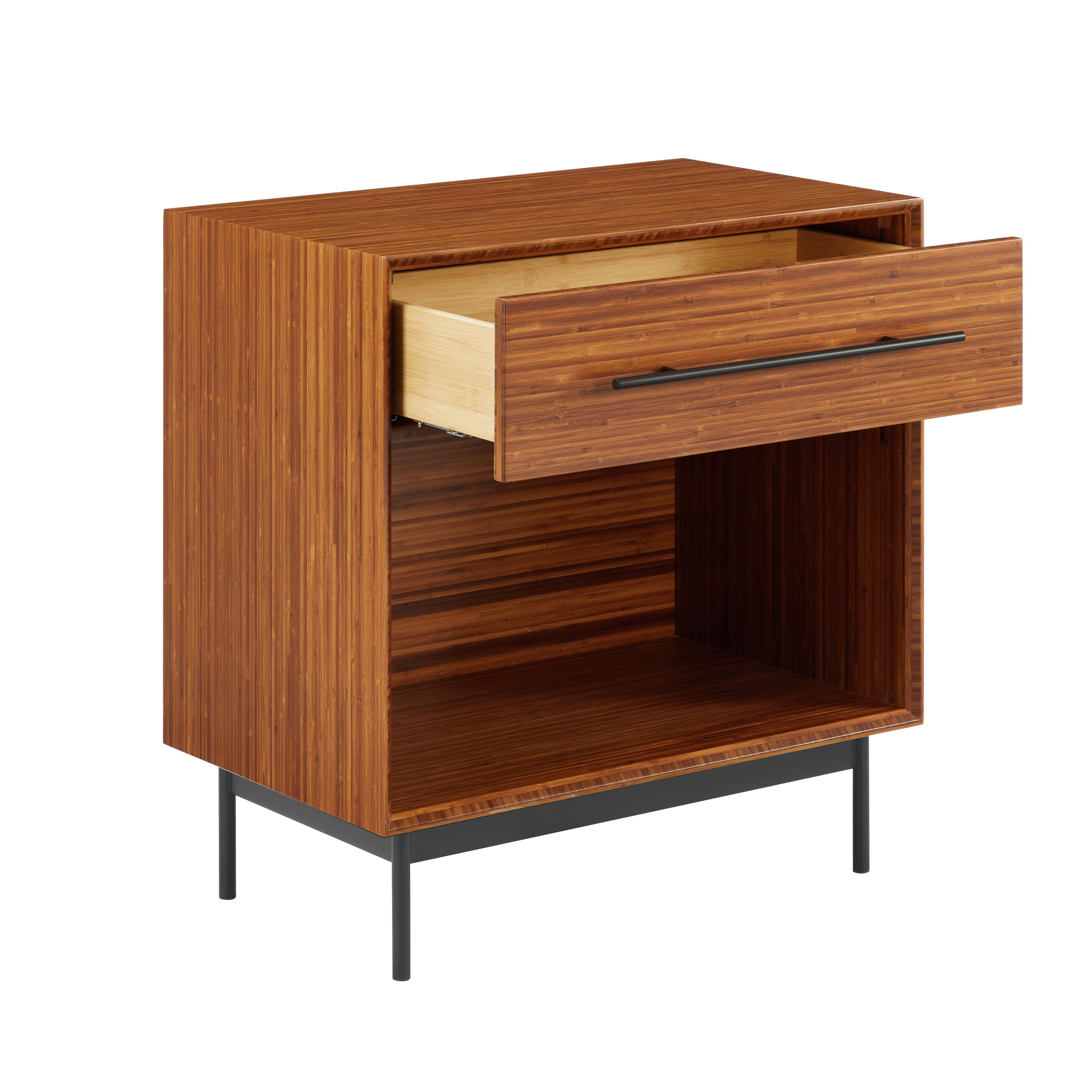 Greenington Taylor 28" 1 Drawer Nightstand In Amber