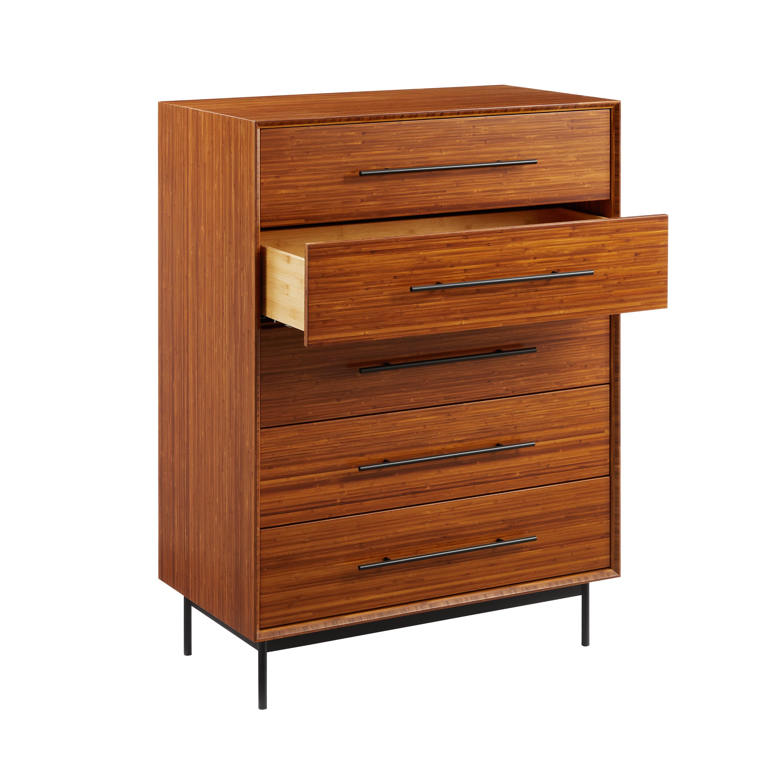 Greenington Taylor 5 Drawer Chest In Amber