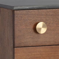 Sunpan Keely Dresser - Black Marble Marble - Cafe