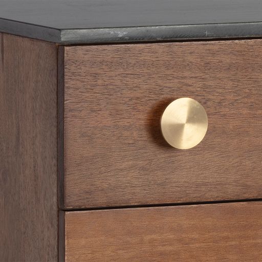 Sunpan Keely Dresser - Black Marble Marble - Cafe
