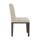 Sunpan Elisa Dining Chair in Grey Oak - Dazzle Cream / Naya Check Black / Light Oak - Mainz Cream