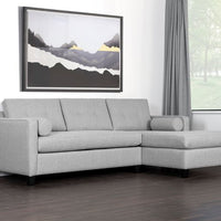 Sunpan Lautner Sofa Bed Chaise - Raf - Limelight Honey / Liv Dove