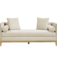 Sunpan Vittoria Bench Romo Ash / Romo Linen