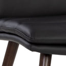 Sunpan Zelia Dinng Chair - Linea Black Leather - Set of Two
