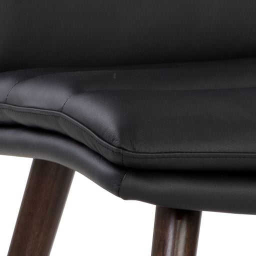 Sunpan Zelia Dinng Chair - Linea Black Leather - Set of Two