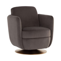 Sunpan Gilley Swivel Lounge Chair - Bergen Navy / Meg Ash