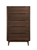 Greenington Currant Five Drawer High Chest Caramelized / Oiled Walnut