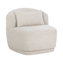 Sunpan Soraya Swivel Armless Chair - Dove Cream