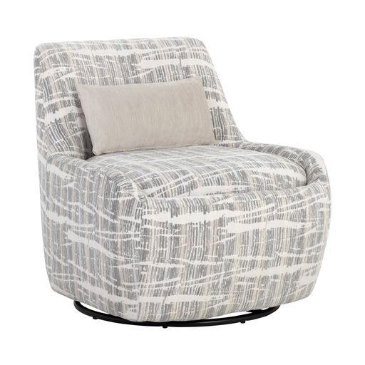 Sunpan Taira Swivel Lounge Chair - Shade Driftwood / Navarro Stone
