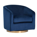 Sunpan Hazel Swivel Lounge Chair in Gold - Belfast Heather Grey / Black Sky / Blush Sky / Burgundy Sky / Deep Green Sky / Navy Blue Sky / Dark-Bronze Gold Sky