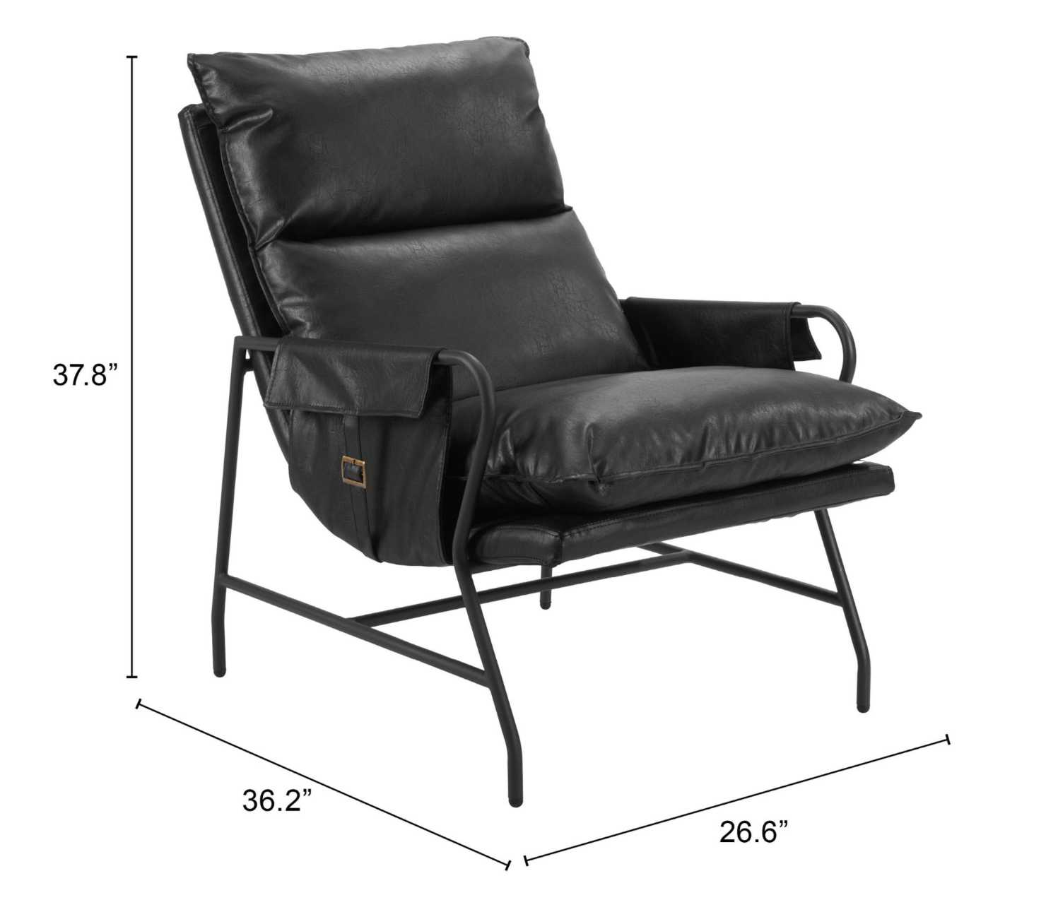 Zuo Modern Halaus Accent Chair Black