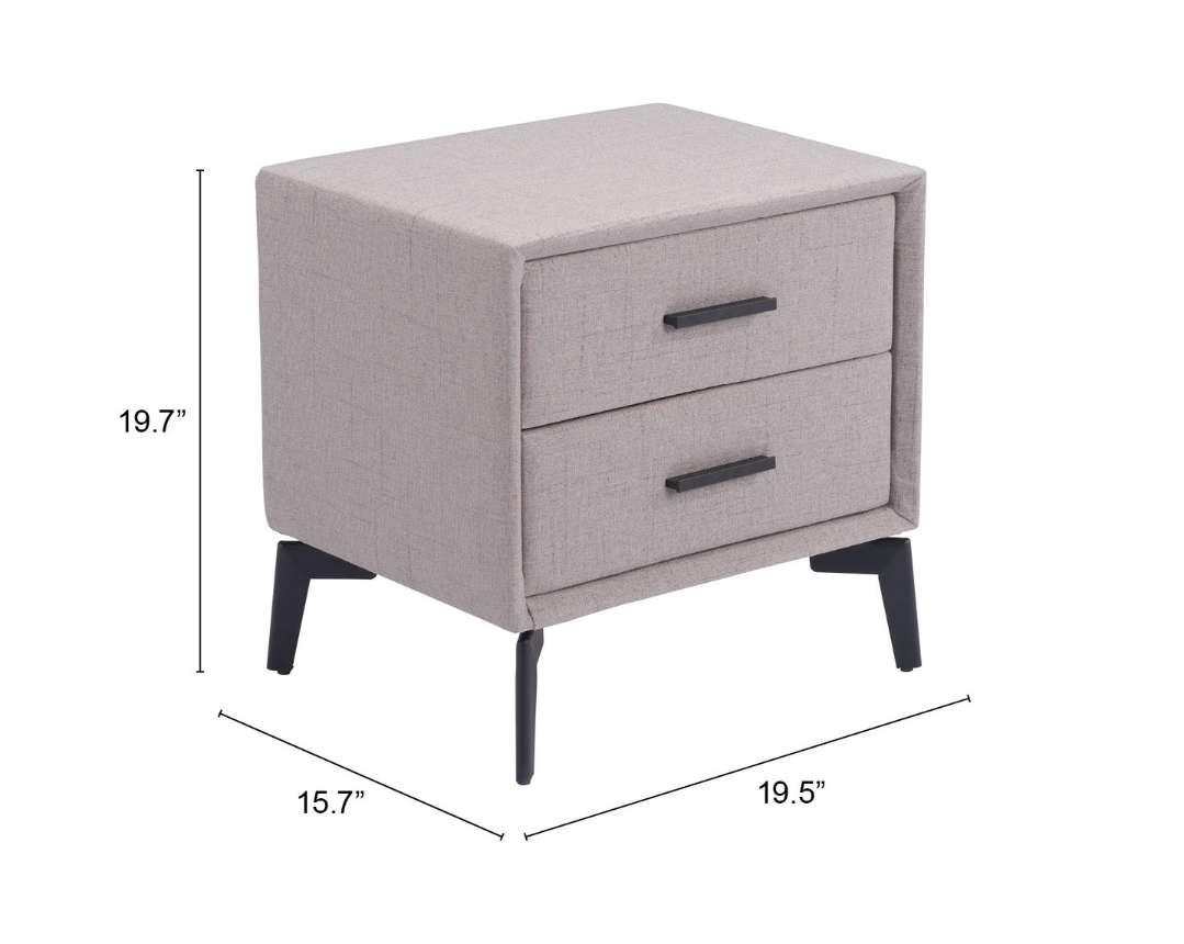 Zuo Modern Halle Side Table in Gray