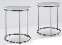 Woodstock Marketing Harden End Table Marble Top
