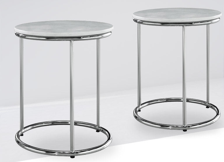 Woodstock Marketing Harden End Table Marble Top