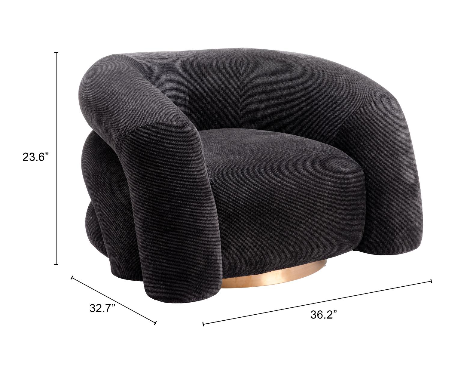 Zuo Modern Havn Accent Chair in Black