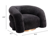Zuo Modern Havn Accent Chair in Black