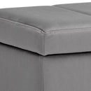 Sunpan Janet Storage Bench Antonio Charcoal / Bravo Black / Bravo Cream