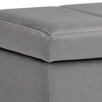 Sunpan Janet Storage Bench Antonio Charcoal / Bravo Black / Bravo Cream