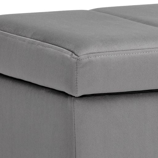 Sunpan Janet Storage Bench Antonio Charcoal / Bravo Black / Bravo Cream