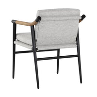 Sunpan Meadow Dining Armchair - Vault Fog / Heather Ivory Tweed