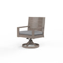 Sunset West Aluminum Laguna Swivel Dining Chair with Cushion