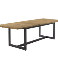 Sunpan Geneve Extension Dining Table Drift Brown / Natural in 80'' to 104''