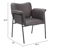 Zuo Modern Heritage Accent Chair Brown